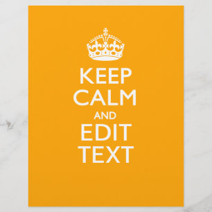 Traffic Yellow Accent Keep Calm And Your Text