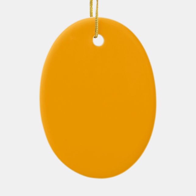Traffic Yellow Accent You Can Customize Ceramic Ornament (Back)