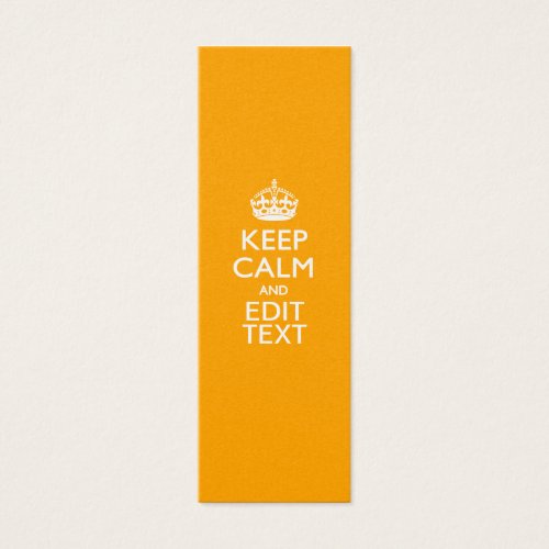 Traffic Yellow Background Keep Calm And Your Text Business Card Templates