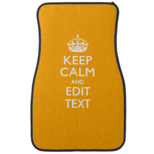 Traffic Yellow Background Keep Calm And Your Text Car Floor Mat