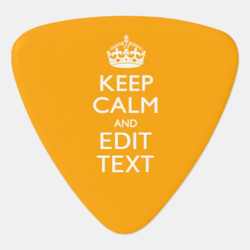 Traffic Yellow Background Keep Calm And Your Text Guitar Pick