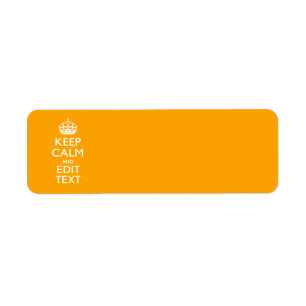 Traffic Yellow Background Keep Calm And Your Text Label