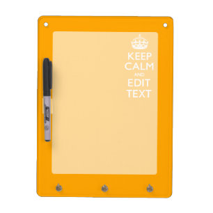 Traffic Yellow Decor Keep Calm And Your Text Dry Erase Board
