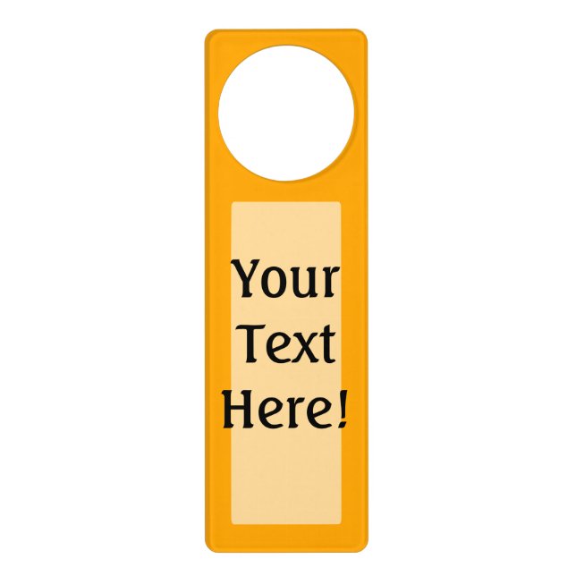 Traffic Yellow Decor You Can Customize Door Hanger (Front)
