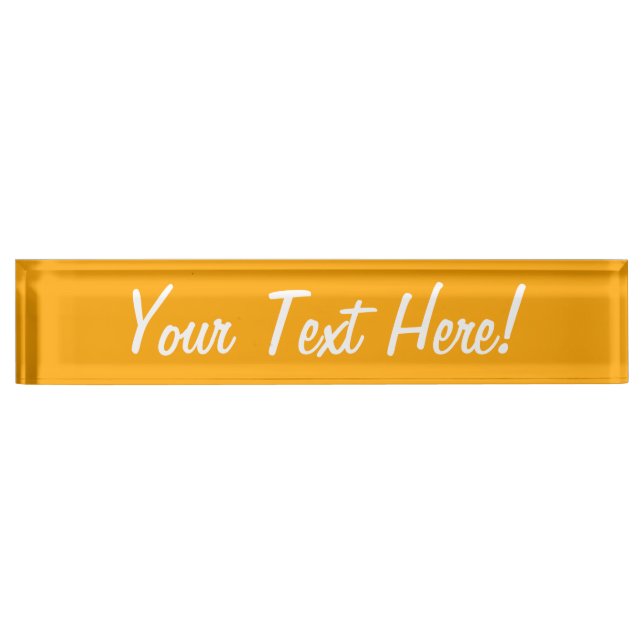 Traffic Yellow Decor You Can Customize Name Plate (Front)
