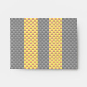 Traffic Yellow Racing Stripes Carbon Fiber Style Envelope