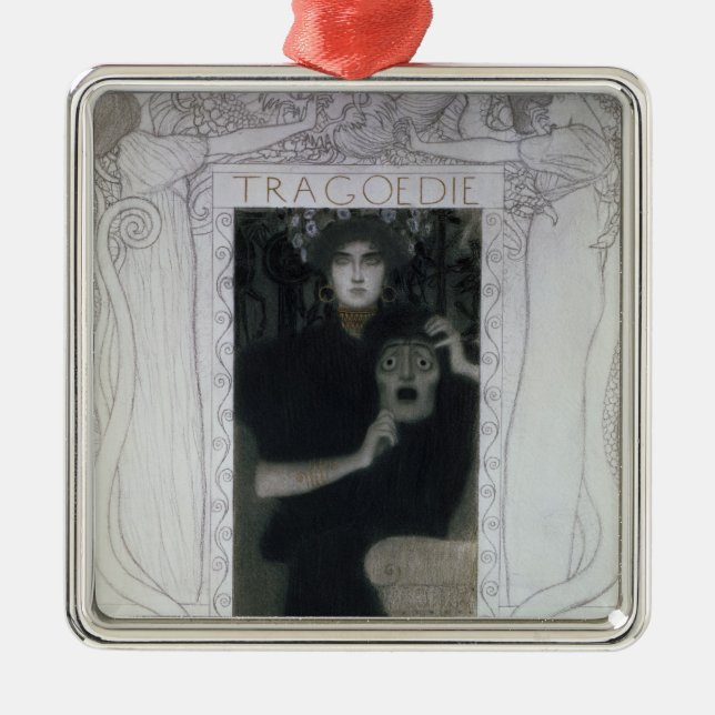 Tragedy, 1897 metal ornament (Front)