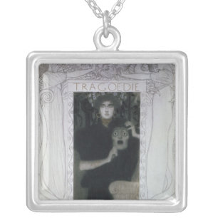 Tragedy, 1897 silver plated necklace