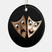 Tragedy & Comedy Ceramic Ornament (Left)