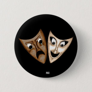 Tragedy & Comedy Pinback Button