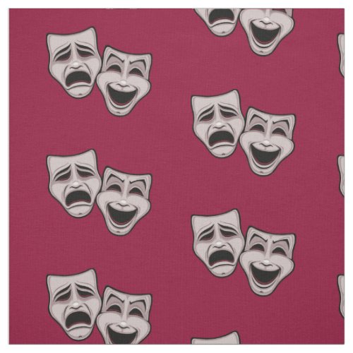 Tragedy Comedy Theater gray Fabric