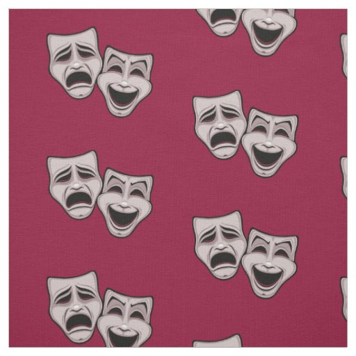 Tragedy Comedy Theater gray Fabric