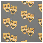 Tragedy Comedy Theater yellow Fabric