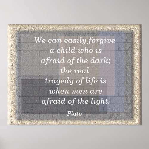 Tragedy of Life _ Plato quote _ art print