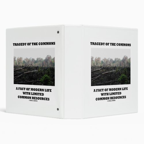 Tragedy Of The Commons A Fact Of Modern Life 3 Ring Binder