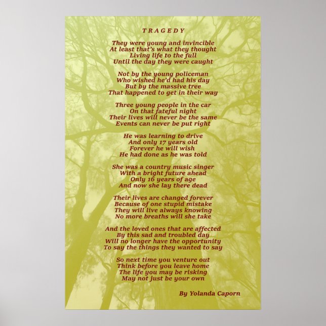 Tragedy Poster (Front)