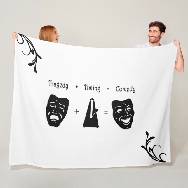 Tragedy + Timing Equals Comedy Theater Fleece Blanket (In Situ)