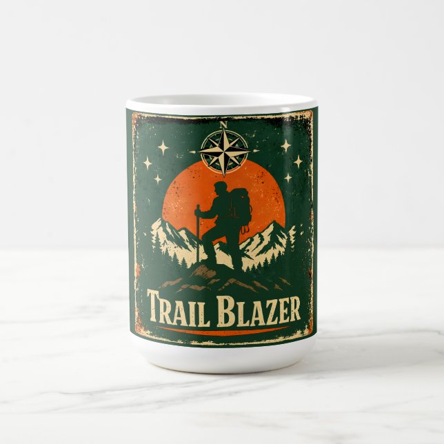 Trail Blazer – Wilderness Pioneer Hiker Coffee Mug (Center)