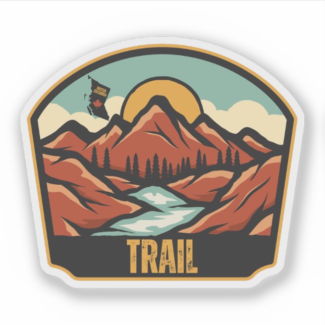 Trail, British Columbia Sticker (Front)