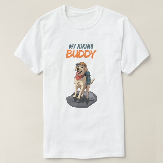 Trail Buddy – Hiking Labrador Adventure T-Shirt (Design Front)