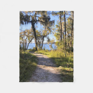 Trail By The River Fleece Blanket
