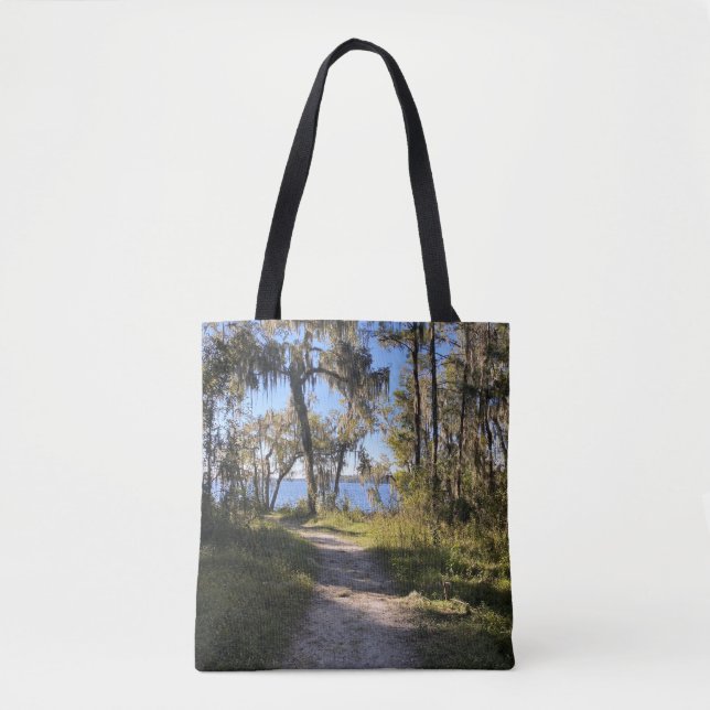 Trail By The River Tote Bag (Front)