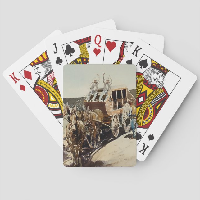 “Trail Drive” Western Art by Edward Borein Poker Cards (Back)
