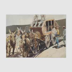 “Trail Drive” Western Art by Edward Borein Tissue Paper
