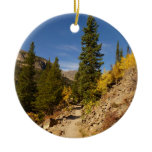 Trail from the Loch at Rocky Mountains Ceramic Ornament