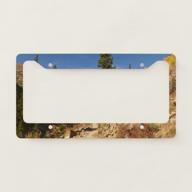 Trail from the Loch at Rocky Mountains License Plate Frame (Front)