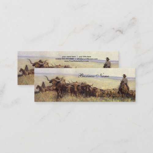 Trail Herd to Wyoming by WHD Koerner Mini Business Card