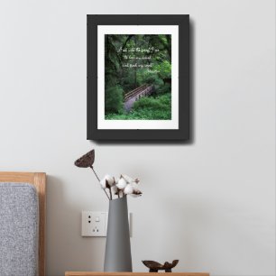 Trail into the Forest John Muir Quote Framed Art
