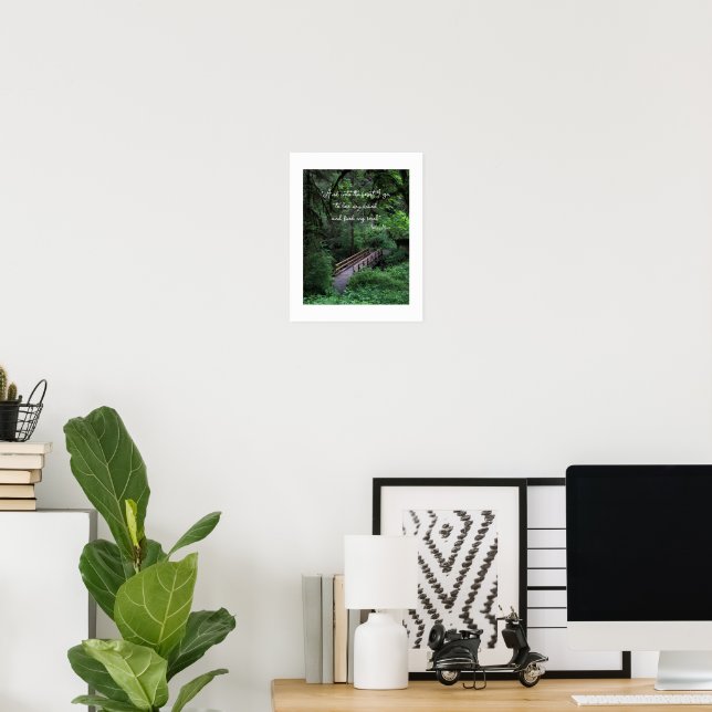 Trail into the Forest John Muir Quote Poster (Home Office)