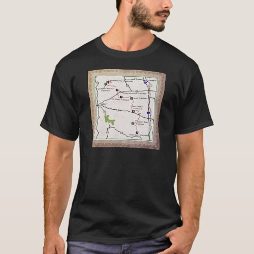 TRAIL MAP KT KNOBSTONE TRAIL DEAM TO DELANEY T_Shirt
