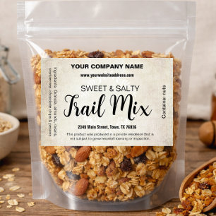 Trail Mix Customizable Homemade Label CK003bgrre