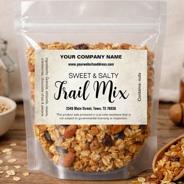 Trail Mix Customizable Homemade Label CK003bgrre (Creator Uploaded)