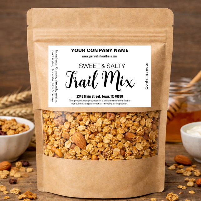 Trail Mix Customizable Homemade Label CK003grre (Creator Uploaded)