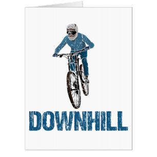 Trail Mountain Biker Downhill Card