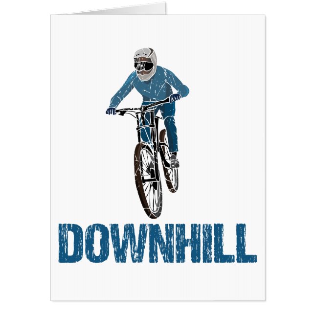 Trail Mountain Biker Downhill Card (Front)