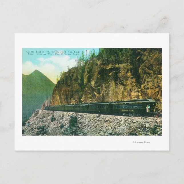 Trail North of Rocky Point, White Pass & Yukon Postcard (Front)