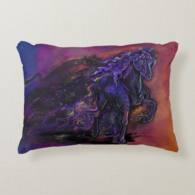 Trail of Stars Horse Accent Pillow (Front)