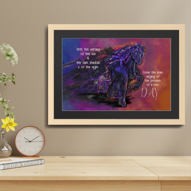 Trail of Stars Horse Framed Art (Table Top)