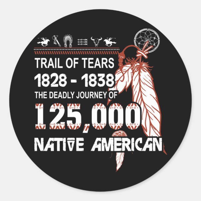 Trail Of Tears Classic Round Sticker (Front)
