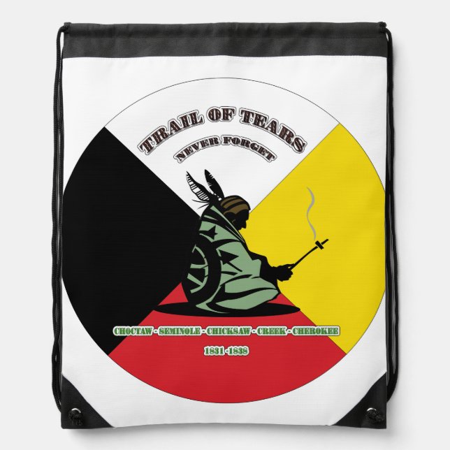Trail of Tears Drawstring Bag (Front)