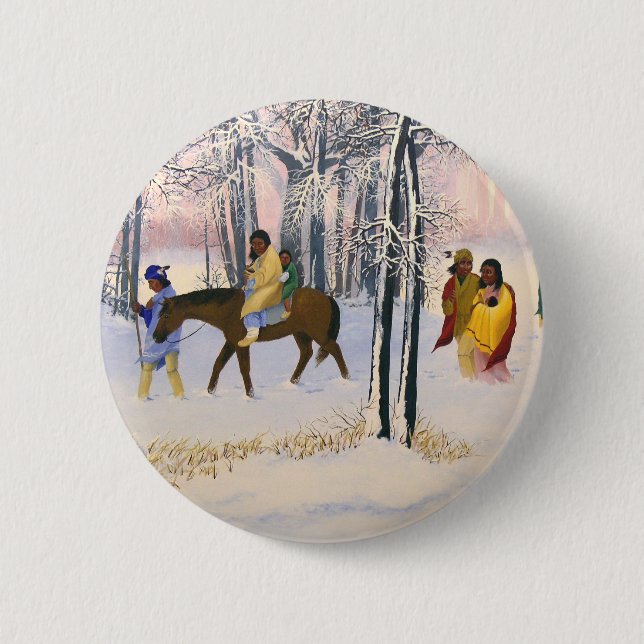 Trail of Tears Fine Art custom buttons. Pinback Button (Front)
