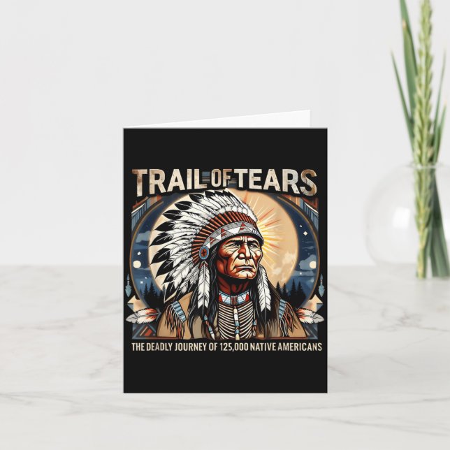 Trail of Tears Memorial Native American Card (Front)