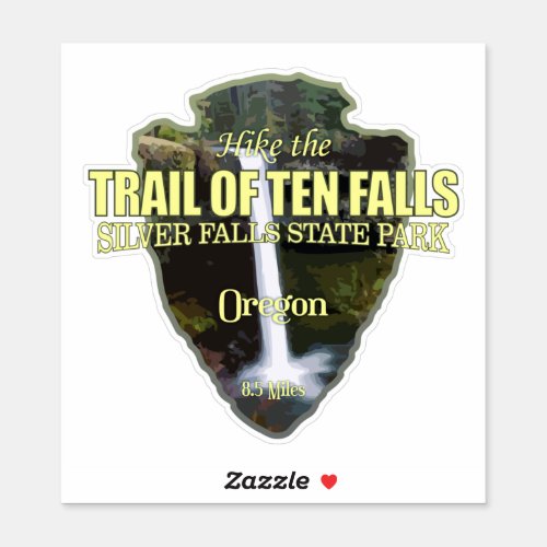 Trail of Ten Falls arrowhead Sticker