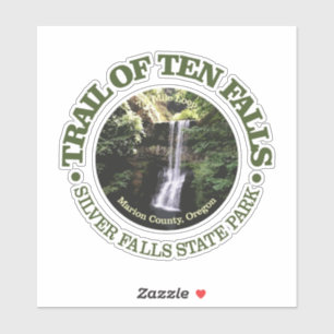 Trail of Ten Falls (rd) Sticker