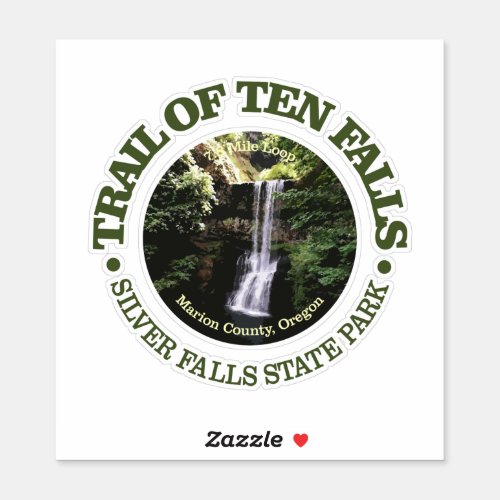 Trail of Ten Falls rd Sticker