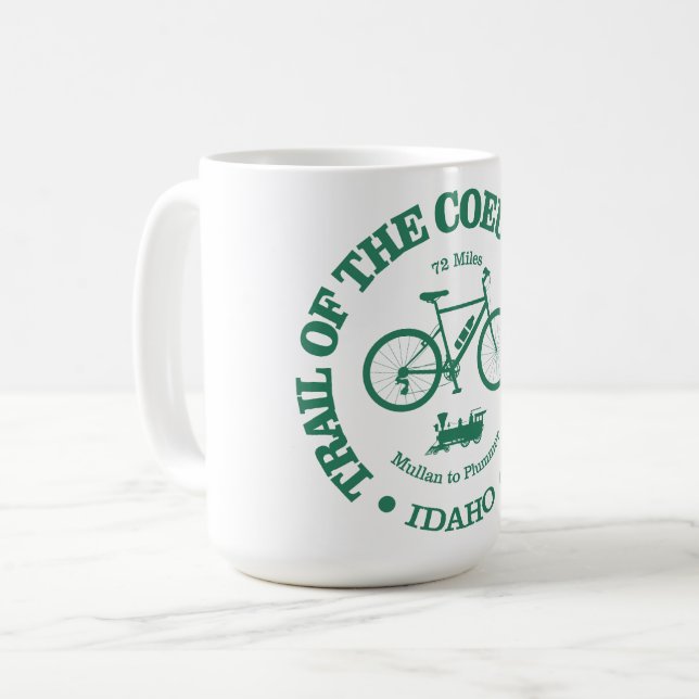 Trail of the Coeur d'Alene (cycling) Coffee Mug (Front Left)